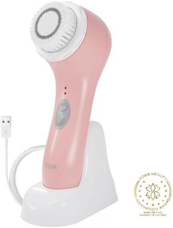 Spa Sciences - NOVA - Sonic Cleansing Brush with Bristles & Infusion System – Anti-Aging Facial Exfoliating, Waterproof, and USB Rechargeable