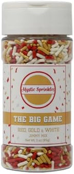 Mystic Sprinkles The Big Game Jimmy Mix 3oz Bottle (Red, Gold & White)