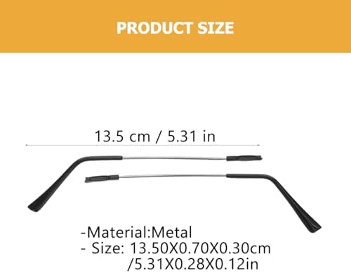 Ipetboom 1 Set Metal Glasses Arms Replacement with Repair Accessories - 1 Pair Eyeglasses Temple Legs for Sunglasses Repair Durable Lightweight Universal Fit