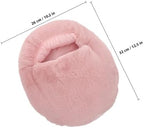 USB Electric Foot Warmer with Ultra-Soft Faux Rabbit Fur - Rapid Heating Pad for Feet, Removable & Washable Heated Slipper for Women/Men - Portable Foot Warmer for Office, Home & Dorm