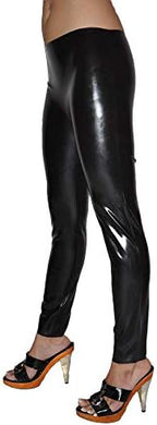 Latex Rubber Leggings Long Tousers Pants (one Size) Black