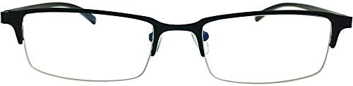 Computer Reading Glasses Mens Womens Readers Black Gold Metallic Color Frames