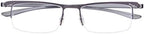 Eyekepper 3 Pairs Half-rim Reading Glasses for Men Metal Readers +2.00