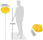 Evelots Ceiling Fan Blade Brush Cleaner - Long Extension Pole - Brush Both Sides at the Same Time - Scratch Resistant Microfiber Feather Cobweb Duster - Extra Long with Reach up to 9 Feet
