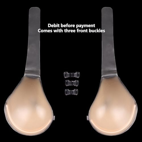 Seamless Silicone Breast Patch Bra Pad Invisible Underwear Inserts for Fake Boob Forms Enhance Comfort Confidence Flesh-C