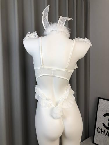 Sexy Bunny Lingerie Cosplay Costume Maid Outfit One Piece Teddy Bodysuit