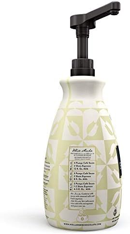White Chocolate Café Sauce™ by Hollander Chocolate Co. | Perfect for the Professional or Home Barista | Rainforest Alliance Certified | Gluten-Free, Soy-Free, Corn Syrup-Free | Net Wt. 91oz (64 fl. Oz.) Large Bottle (PUMP Included)