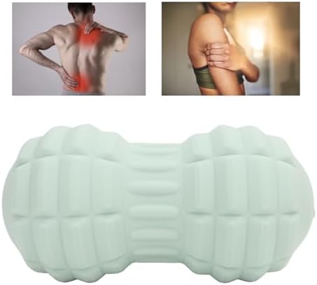 Electric Massage Roller, Ergonomic 4 Vibrating Speeds Peanut Massage Ball for Myofascial Release (Green)
