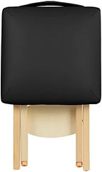 Master Massage Tables Lightweight Wooden Handy Folding Massage Stool, Black