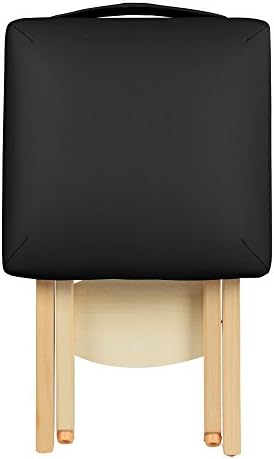 Master Massage Tables Lightweight Wooden Handy Folding Massage Stool, Black