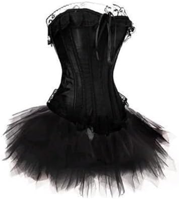 Corset Dress Skirt Tutu Set Gothic Boned Bustier Halloween Lingerie Women Halloween Costumes