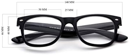 2 Pairs Vintage Retro Reading Glasses White Square Frame for Men and Women Classic Design Reading Glasses 3.00 with Landyard