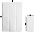 50-Pack BloominGoods Disposable Bathroom Napkins | 12" x 17" Single-Use Classic Lite Linen-Feel Guest Towels, Made in USA | Cloth-Like Hand Towels, White