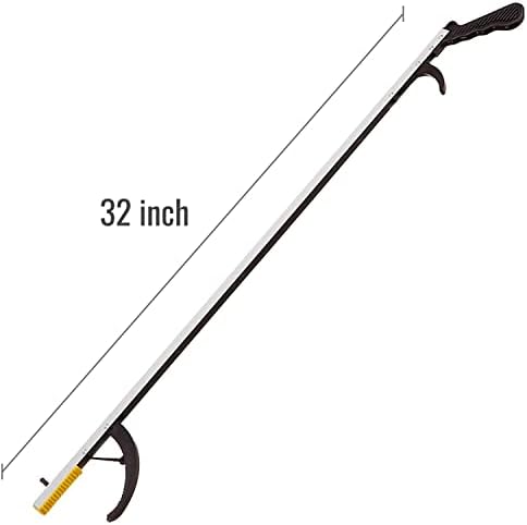 DMI Reacher Grabber Tool for Elderly, Disabled or After Surgery Recovery, Claw Grabber, Reaching Assist Tool, Trash Picker, Hand Gripper, Arm Extension, 32 Inches, Non Folding, Magnetic Claw