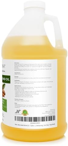 velona Sweet Almond Oil - 1 Gallon / 128 Fl Oz | 100% Pure and Natural Carrier Oil |Cold Pressed | Skin, Hair, Body & Face Moisturizing | Use Today - Enjoy Results…