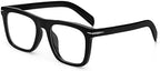 Trendy Square Blue Light Blocking Glasses for Men Women, Fashion Frame Non-prescription Computer Glasses (Black)