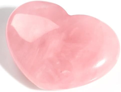 MAIBAOTA 45 mm Rose Quartz Crystals Mothers Day Birthday Gifts for Mom Women Large Heart Stone Healing Natural Reiki Gemstone Polished Heart Shaped Rocks Meditation