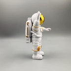 Figurine Astronaut Statue Spaceman Décor,Desktop & Tabletop Decorative Cute Mini Space Figure Ornament,Cake Toppers Decoration and Craft Gift(Gold and White Astronaut Statues)