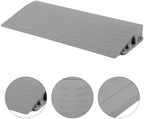 Healeved Threshold Ramp for Doorways - Grey Plastic Step Ramp for Sweeping and Wheelchairs, Solves Curb and Step Obstacles, Easy Installation for Home and Office Use