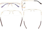 Eyekepper 3 Levels Vision Multifocus Reading Glasses UV Protection Progressive Readers Men Women Bendable Memory Frame