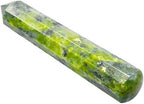 Amazing Gemstone Green Jade Crystal Wand Massage Stick - Pelvic Wand Gua Sha for Adults - Crystals and Healing Stones Massage Wands for Adults Gifts (Pointed)