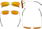 Eyekepper Titanium Rimless Orange Tinted Lenses Computer Reading Glasses Readers Men Women