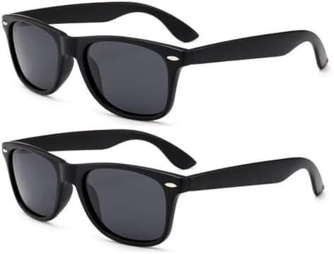 2 PACK Lunisk Correction Glasses, Vision Correction Astigmatism Glasses for vision improvement Unisex-(Black-MA-RU18)