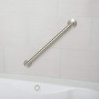Amazon Basics Bathroom Handicap Safety Grab Bar, 18 Inch Length, 1.5 Inch Diameter, Holds up to 500LBs, ADA Compliant, Stainless Steel