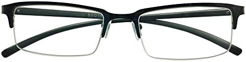 Half Rim Photochromic Reading Glasses Readers Black Gold Metallic Color Frames