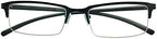 Half Rim Reading Glasses Readers Black Gold Metallic Color Frames