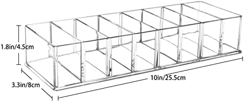 Detachable Makeup Organizer, 8 Compartments Acrylic Cosmetic Storage Jewelry Display Boxes, Clear Drawer Organizers Case for Dresser Vanity Bathroom Kitchen