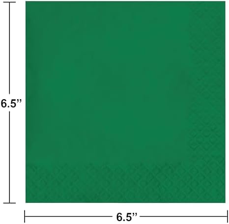 Creative Converting Touch of Color 2-Ply 50 Count Paper Lunch Napkins, Emerald Green
