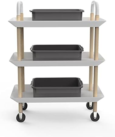 5-Pack Commercial Bus Tubs Box/Tote Box, Plastic Storage with Handles, Wash Basin Tub 8 Liter (Gray)