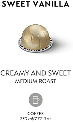Nespresso Capsules Vertuo, Sweet Vanilla, Medium Roast Coffee, 30 Count Coffee Pods, Brews 7.8oz.