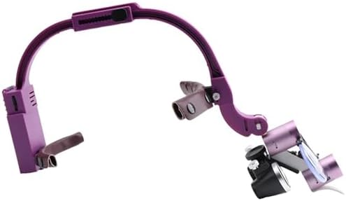Dental Loupes with Light 5W LED Headlight Binocular Surgical Magnifier Dual Medical Spotlight Headband Magnifying Glass (Purple)