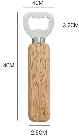 2 Pcs Wooden Handle Bottle Openers, 5.5 Inch Alloy Bottle Opener are Wldely Used for Party, Daily Life, Travel and Good Gifts for Festivals (2)