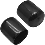 12Pcs Round Rubber End Caps 7/8" (22mm) Vinyl Flexible Bolt Chair Foot Covers Screw Thread Chair Leg Protectors for Round Tubing Bolt Desk Chair Leg (Black)