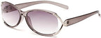 The Claire Sun Readers for Women Oval Reading Glasses Trendy Readers Sunglasses + 2.00 Grey and Silver