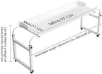 Hospital Table Over Bed for Home Use Swivel,Over The Bed Table with Wheels,Adjustable Height Table,Hospital Bed Table,Chair Cart,Laptop Desk for Bed,Recliner Table,Perfect for Hospital Famil