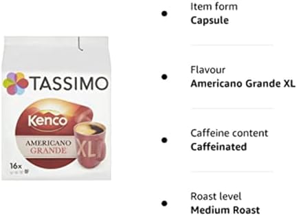Tassimo Kenco Americano Grande XL Coffee Pods, Pack of 16