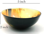 Set of 2Horn Bowl Viking Norse Medieval Reenactment| HORN BOWL | Hand Crafted for SERVING & SHAVING BOWLS gift for mother, father Husband christmas gift–(5" Diam. x 2" Deep) (2)