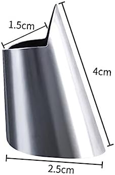 KOMBIUDA 20pcs Stainless Steel Finger Guards for Cutting Dicing and Peeling Practical Kitchen Tool for Protecting Nails While Cooking and Preparing Vegetables