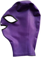 Latex Head Cover Sexy Latex Head Face Hood Rubber HeadMask Back Zipper for Cosplay Party Club Wear (M)