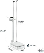 VivaComfort Digital Medical Scale for Body Weight, 660 LBs Weight Capacity Digital Medical Grade Doctor Scale, Professional Height and Weight Physician Scale