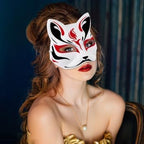 5 Pcs Cat Masks White Paper Blank Hand Painted Masks Halloween Masquerade Costume Cosplay Accessories