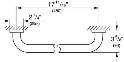 GROHE Essentials Bath Handle Super 40421DC1, 40793DC1