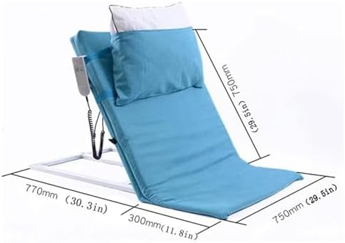 Electric Bed Backrest,Portable Adjustable Sit-up Back Rest Stainless Steel Tubes and Breathable Fabric Disability Backrest Bed Support for Neck Head and Lumbar Support, 1