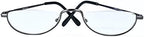 Agstum Half Moon Readers Spring Hinge Reading Glasses Single Vision (+1.50, Gunmetal)