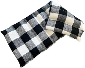Microwavable Heating Pad (Black Plaid/Large)