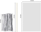 360 PCS Cake Pop Sticks and Wrappers Ties Kit, Including 120ct 6-inch Paper Lollipop Sticks, 120ct Cake Pop Parcel Bags, 100ct Silver Twist Ties for Candy Making Packaging Supplies